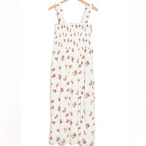 Wayf Smocked Midi Dress